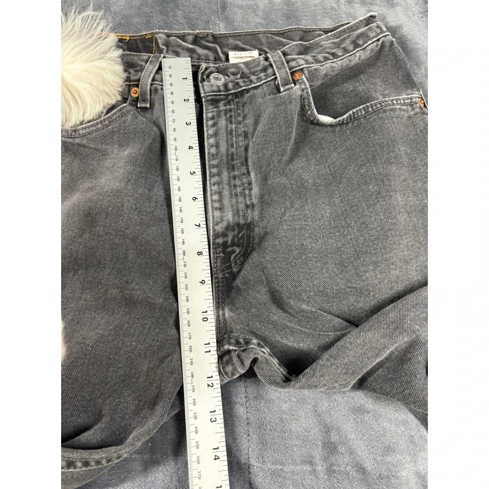 Levis 505 Mens Vintage Made in USA Faded Black Straight Leg Denim Jeans 33x34